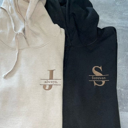 CUSTOM Special Words Anniversary Embroidered Hoodies