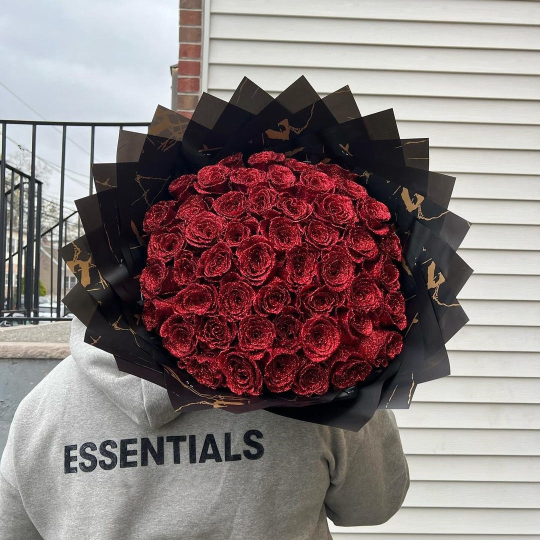Glitter Rose Bouquet, Valentine's Day Gift🎈