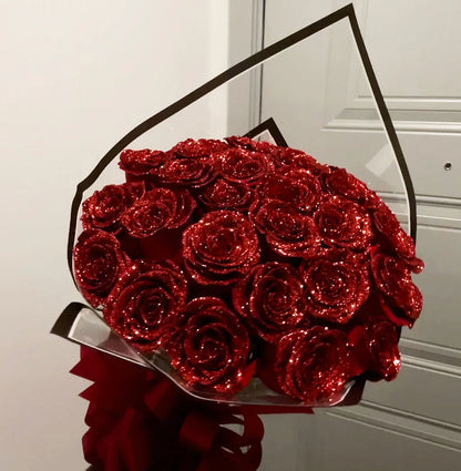 Glitter Rose Bouquet, Valentine's Day Gift🎈
