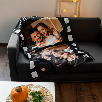 Custom Film Couple Photo Blanket