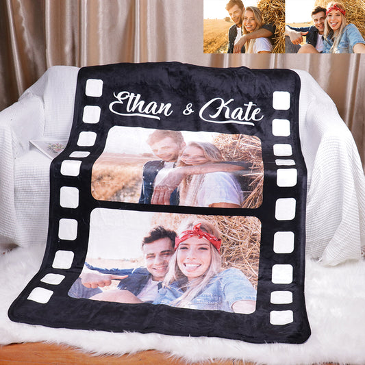 Custom Film Couple Photo Blanket