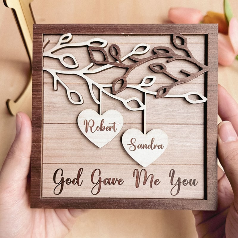 Personalized Couple Name Wooden Sign