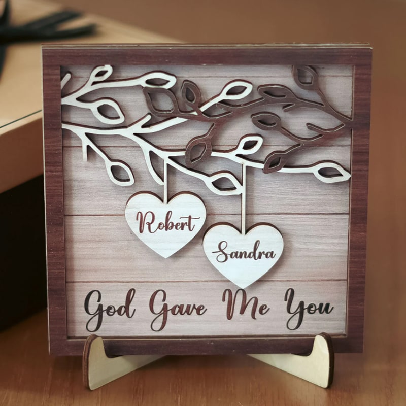 Personalized Couple Name Wooden Sign