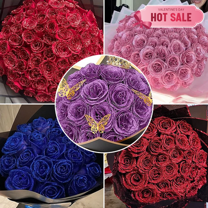 Glitter Rose Bouquet, Valentine's Day Gift🎈