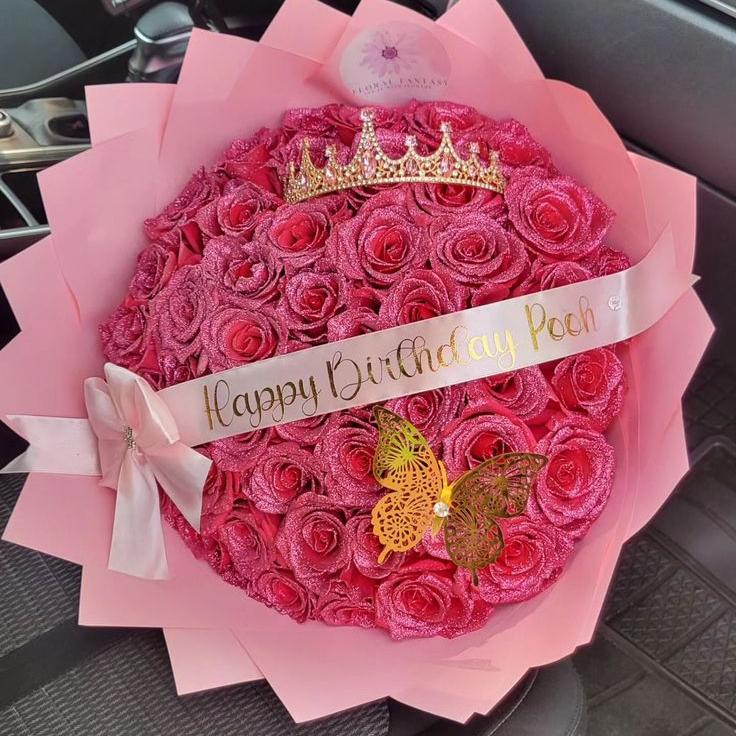 Glitter Rose Bouquet, Valentine's Day Gift🎈