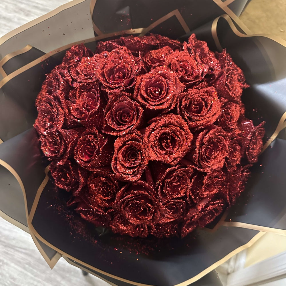 Glitter Rose Bouquet, Valentine's Day Gift🎈