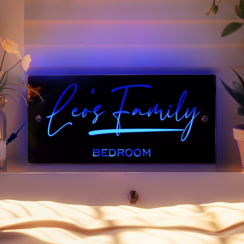 Personalised Name Mirror Sign LED illuminated Light