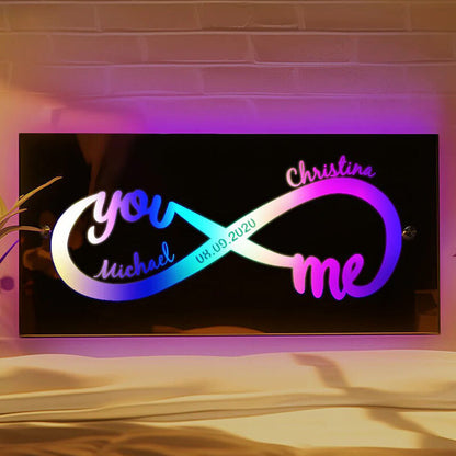 Customized Couple Name Led Mirror Light