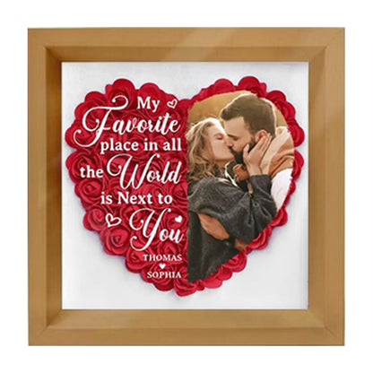 Couple Personalized Flower Shadow Box