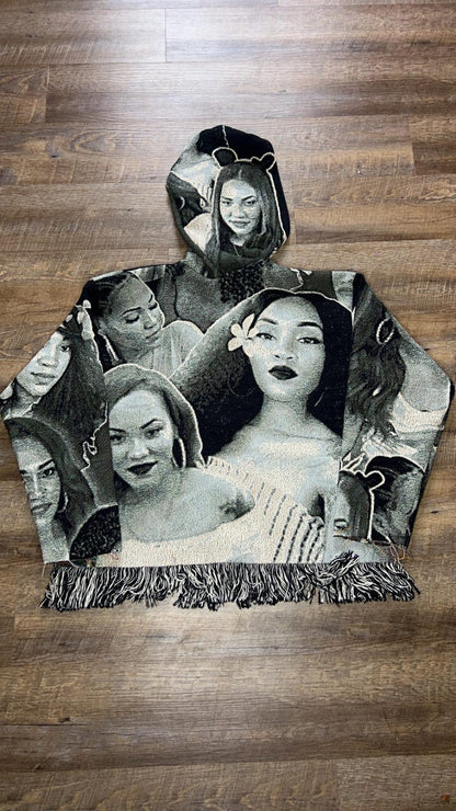 Custom Vintage Photo Tapestry Sweatshirt Hoodie