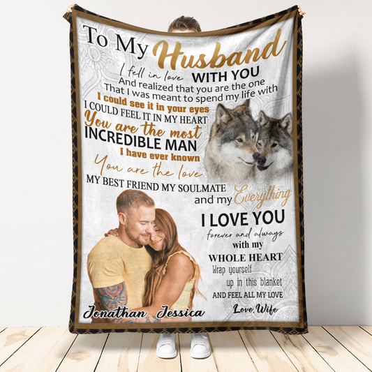 To My Husband You Are The Most Incredible Man, Fleece Blanket