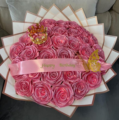 Glitter Rose Bouquet, Valentine's Day Gift🎈