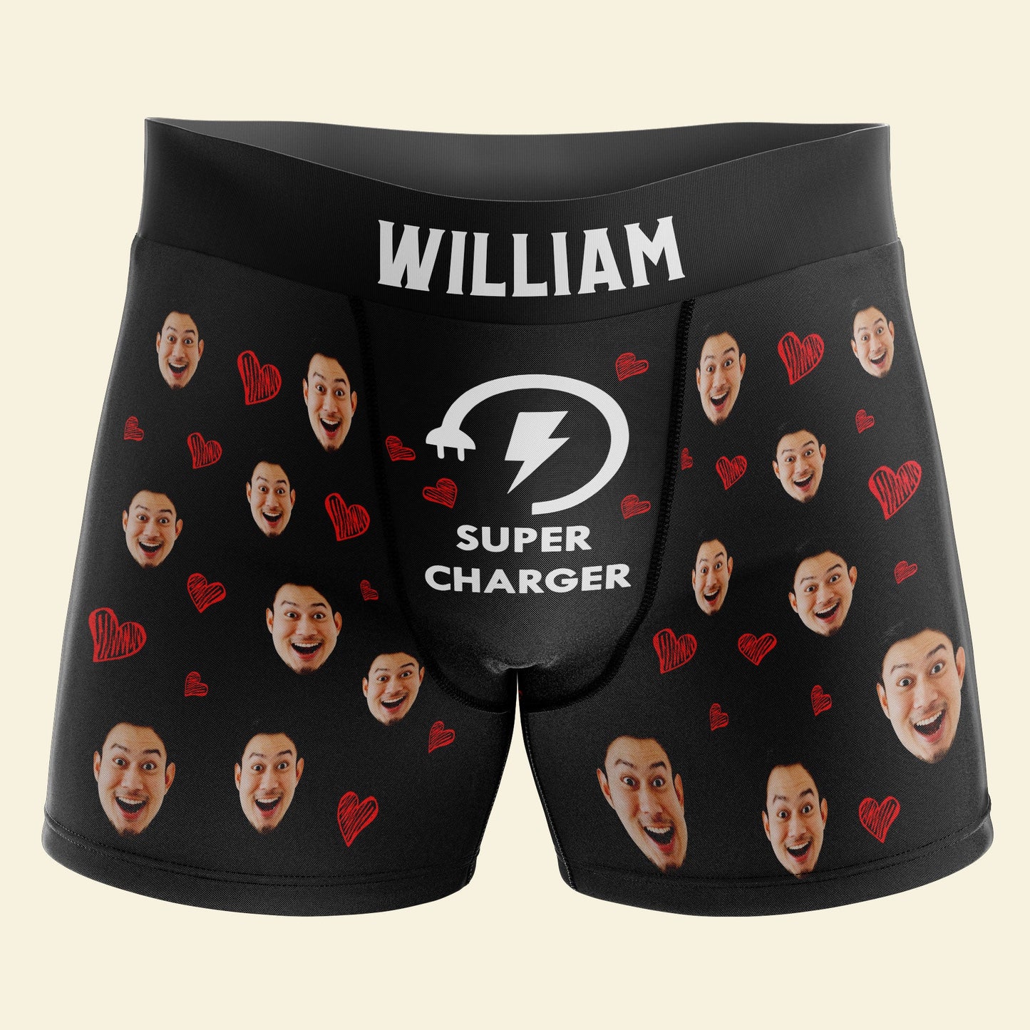 Personalized Gift For Men & Women Boxer Briefs Super Charger