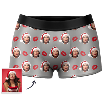 Couple Men's Custom Face Boxer Shorts 3D Online Preview- Kiss