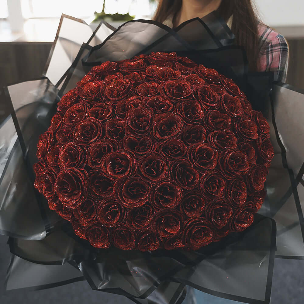 Glitter Rose Bouquet, Valentine's Day Gift🎈