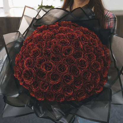 Glitter Rose Bouquet, Valentine's Day Gift🎈