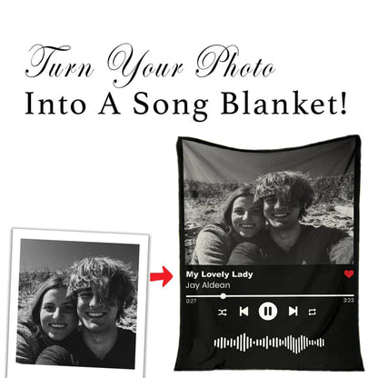 Custom Scannable Music Code Blanket Photo Starlight Blanket