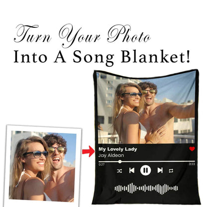 Custom Scannable Music Code Blanket Photo Starlight Blanket