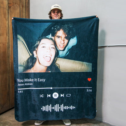 Custom Photo Blanket Galaxy Background Music Code Blanket