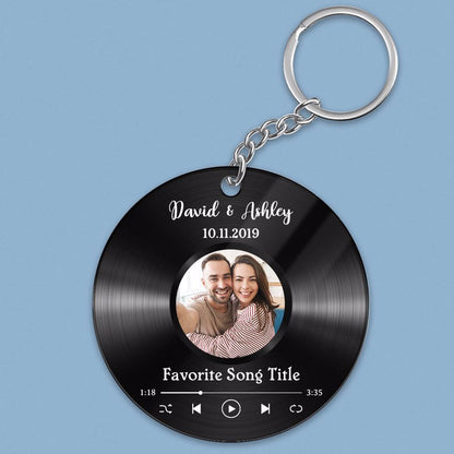 Favorite Song Custom Photo Disc Personalized Circle Acrylic Keychain