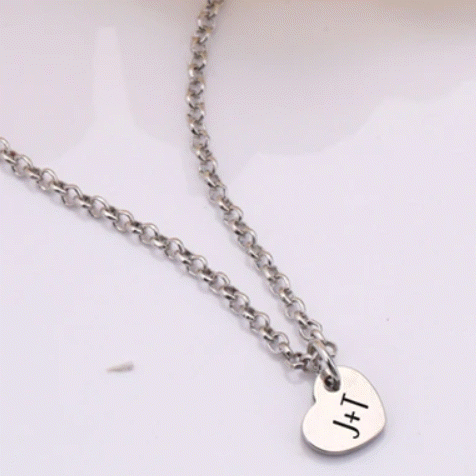 To My Man Heart Necklace and Keychain Gift Set "I Love You Forever & Always"