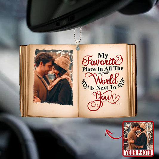 Couple My Favorite Place Is Next To You, Personalized Acrylic Ornament