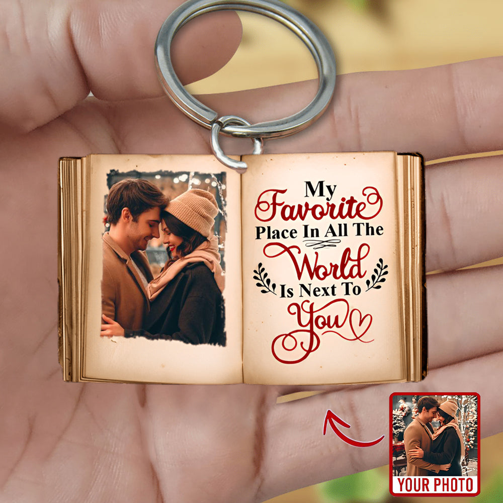 Couple My Favorite Place Is Next To You, Personalized Acrylic Keychain