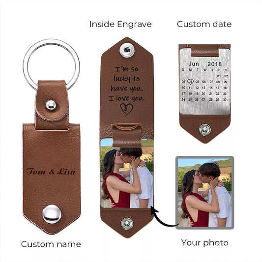 Custom Leather Drive Safe Keychain