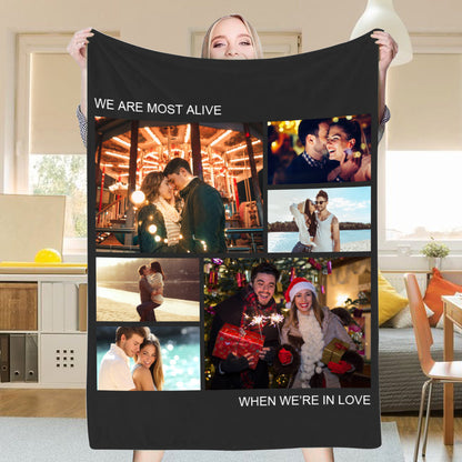 Custom 6 Photos Blanket for Family or Couple Gift