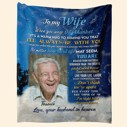 I'm Right Here In Your Heart - Personalized Blanket - Memorial Gift For Wife, Mother