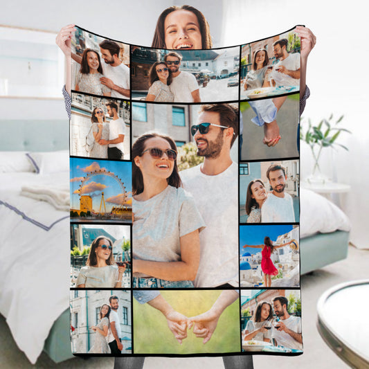 Personalized Collage Photo Blanket Photo Album Blanket Gifts for Lovers