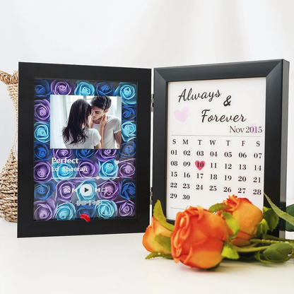 🌺New Custom Music Flowers Frame with Anniversary