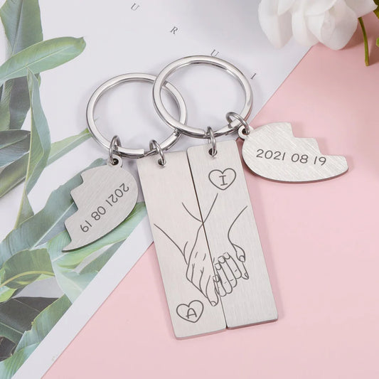 Hand in Hand Couple Keychain