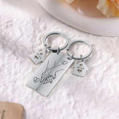 Set Personalized Date Initial Matching Couple Gifts