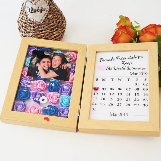 🌺New Custom Music Flowers Frame with Anniversary