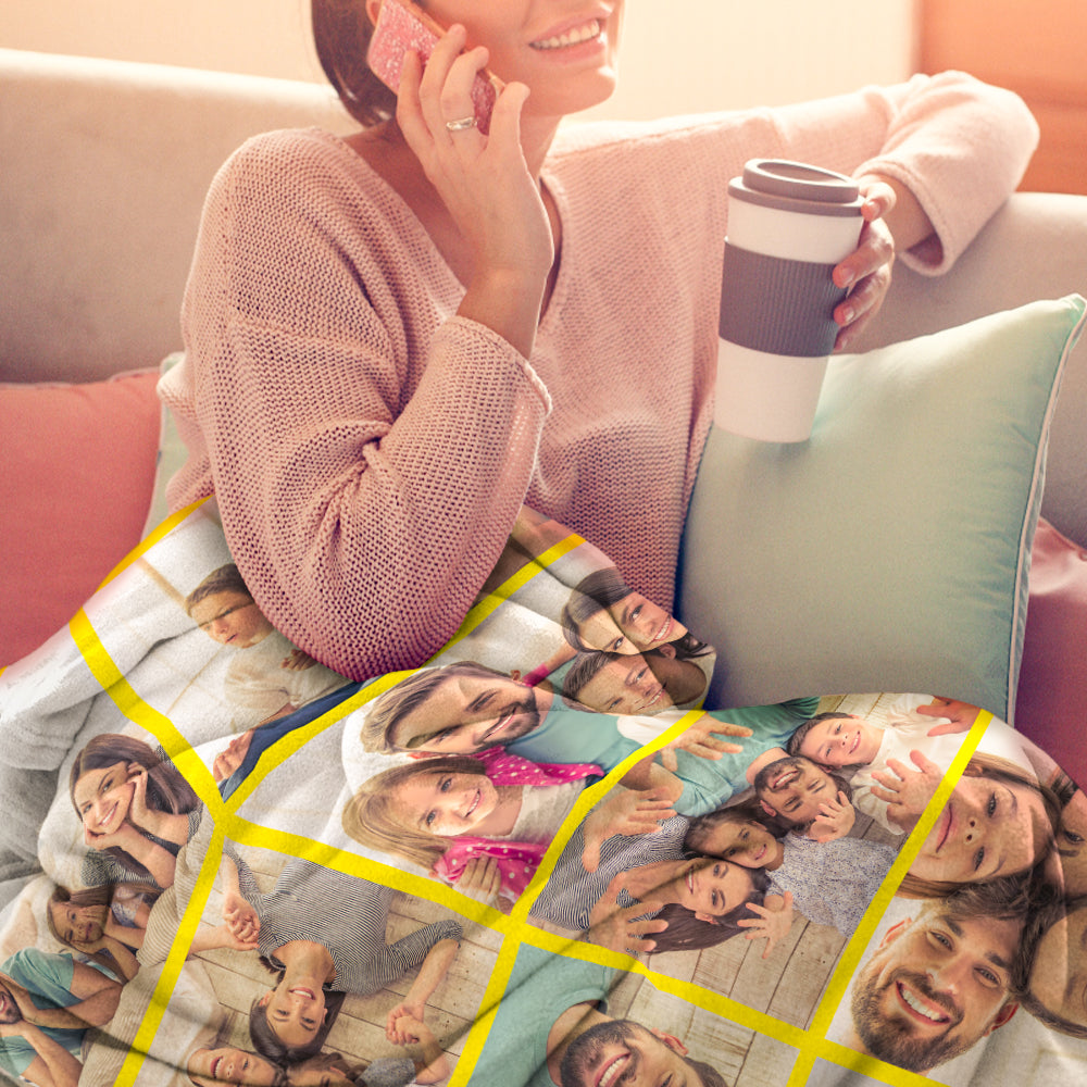 Personalized Collage Photo Blanket Photo Album Blanket Gifts for Lovers