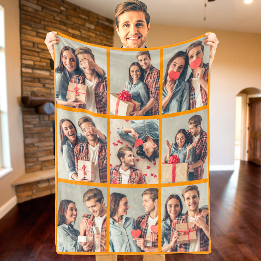 Personalized Collage Photo Blanket Photo Album Blanket Gifts for Lovers