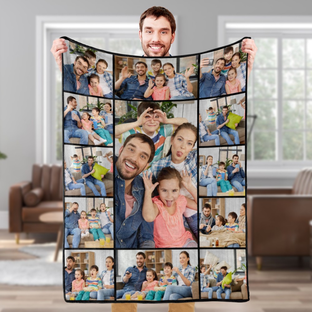 Personalized Collage Photo Blanket Photo Album Blanket Gifts for Lovers