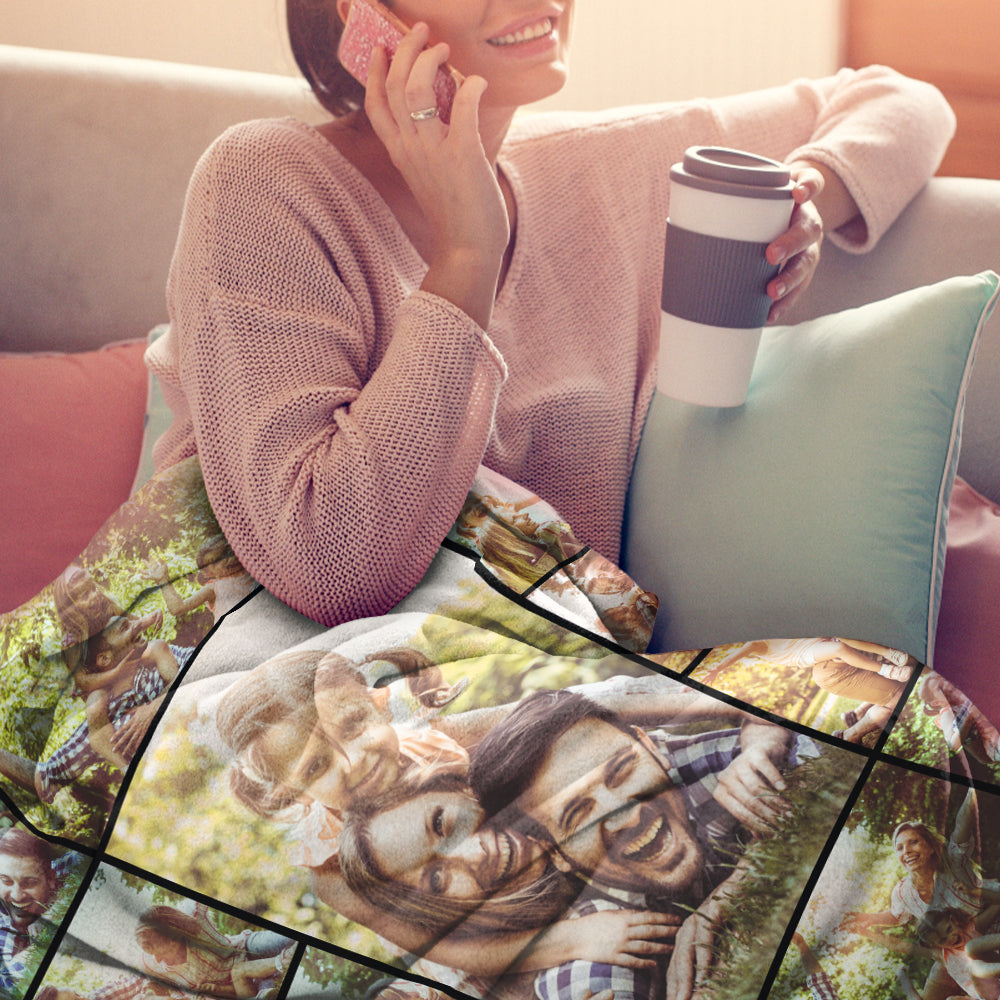 Personalized Collage Photo Blanket Photo Album Blanket Gifts for Lovers