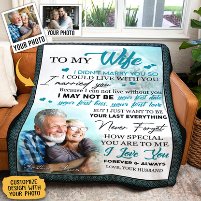 Personalized Photo Blankets - To My Wife How Special You Are To Me