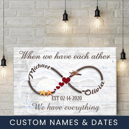 Infinity Anniversary Names Premium Canvas Poster