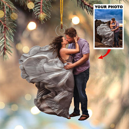 You And Me Couple Ornament - Personalized Photo Mica Ornament - Christmas Gift