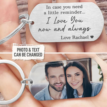 I Love You Now And Always, Personalized Keychain, Anniversary Gifts For Couple