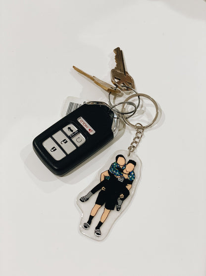 Personalized Portrait Drive Safe Keychain