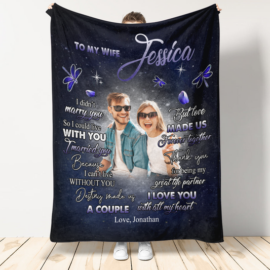 Gift For Wife Blanket, To My Wife Love Made Us Forever Together Fleece Blanket