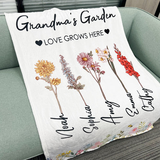 Mama's Garden is Her Children Customized Blanket