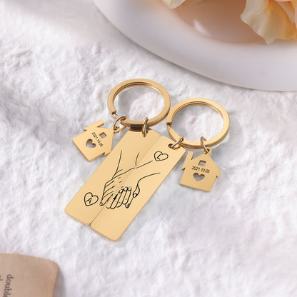 Set Personalized Date Initial Matching Couple Gifts