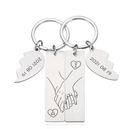 Hand in Hand Couple Keychain