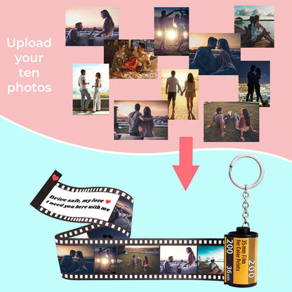 Custom Drive Safe Film Roll Keychain For Your Love