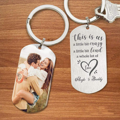 This Is Us A Whole Lot Of Love Couple Metal Keychain